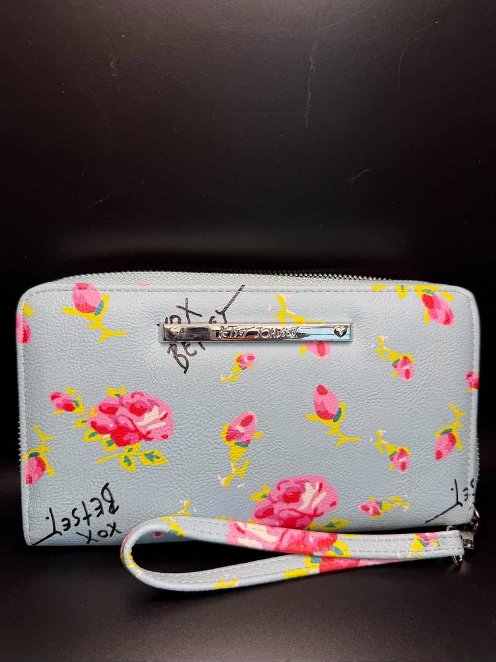 XOX Betsey Johnson Wristlet Wallet - Light Blue